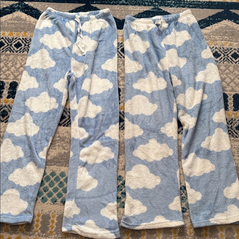 Cozy Super Soft Cloud Pajama Pants - 2 Pairs Size Small - Twins / Best Friend